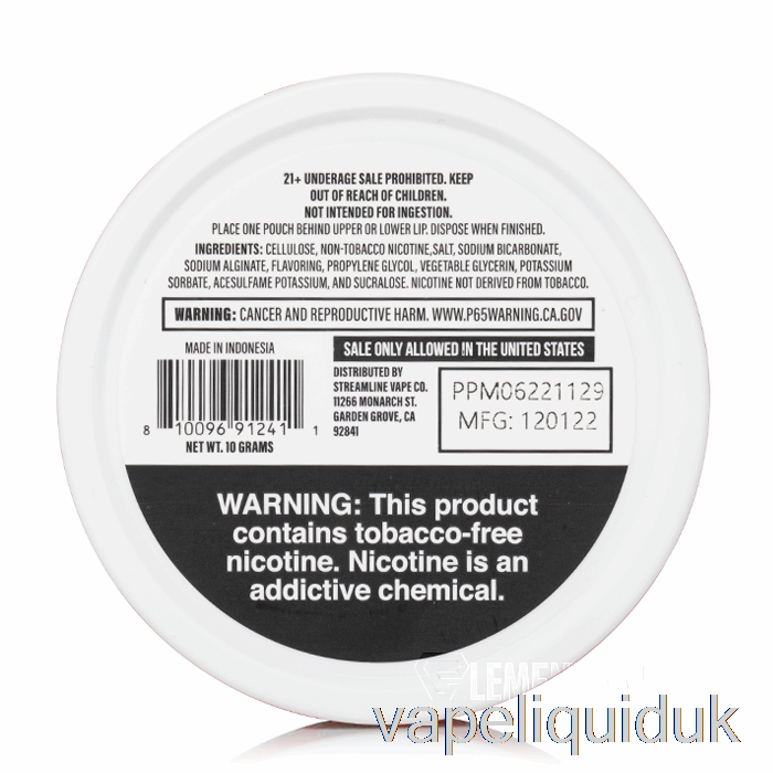 Juice Head Nicotine Pouches - Peach Pineapple Mint Vape Liquid
